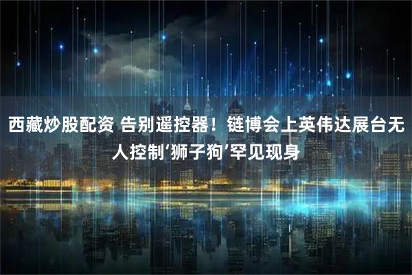 西藏炒股配资 告别遥控器！链博会上英伟达展台无人控制‘狮子狗’罕见现身