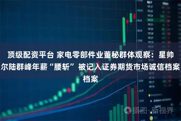 顶级配资平台 家电零部件业董秘群体观察：星帅尔陆群峰年薪“腰斩” 被记入证券期货市场诚信档案